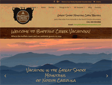 Tablet Screenshot of buffalocreekvacationsnc.com